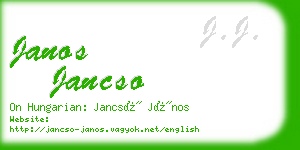 janos jancso business card